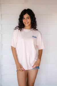 Paradise Mindset Oversize Tee Light Pink- Unisex