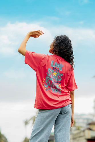 Look at the Stars Oversize Tee Light Yellow- Unisex