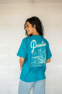 Paradise Mindset Oversize Tee Light Pink- Unisex