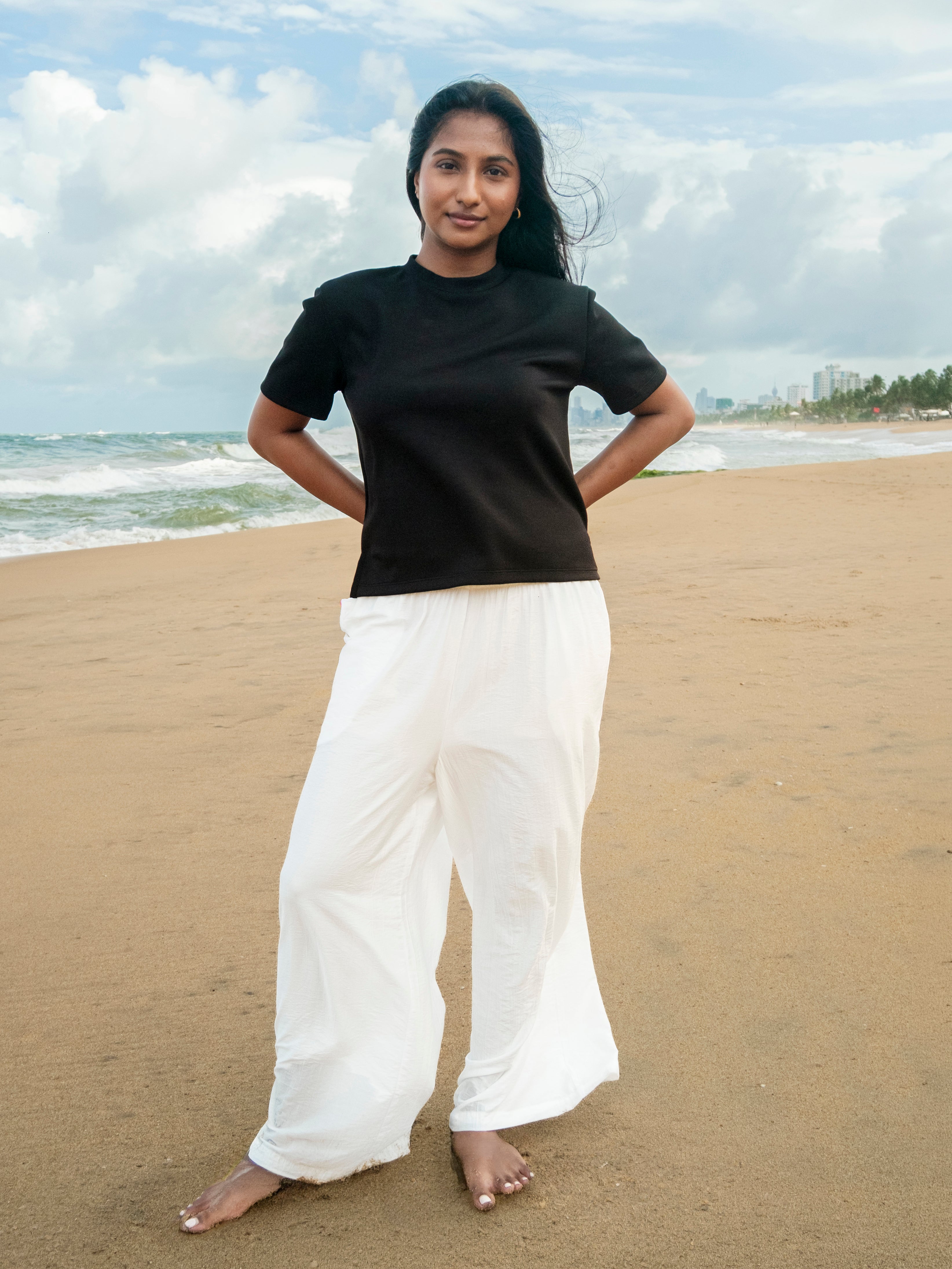 Arohi Wide Leg Pant- White