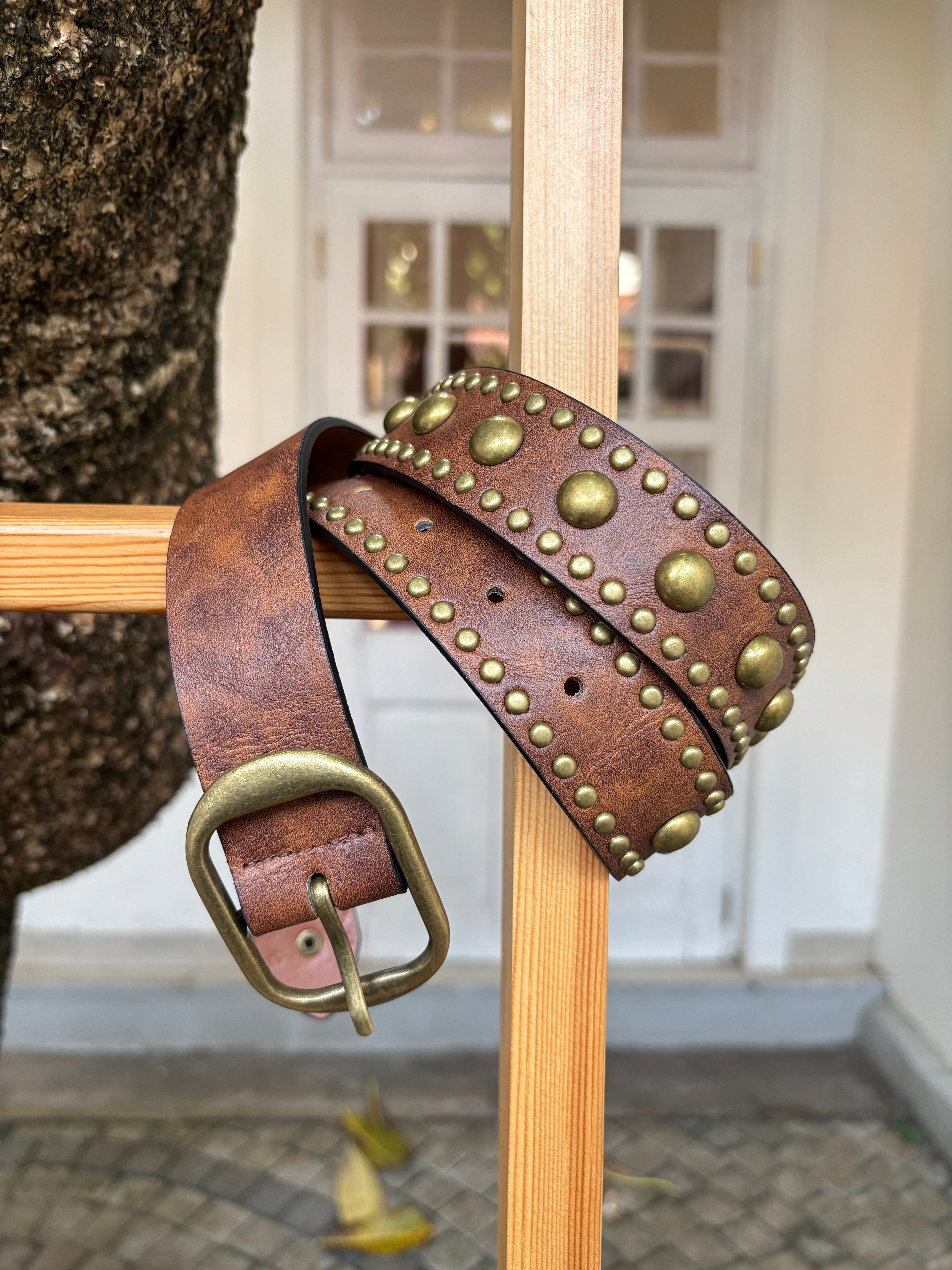 Retro Rivet Punk Belt
