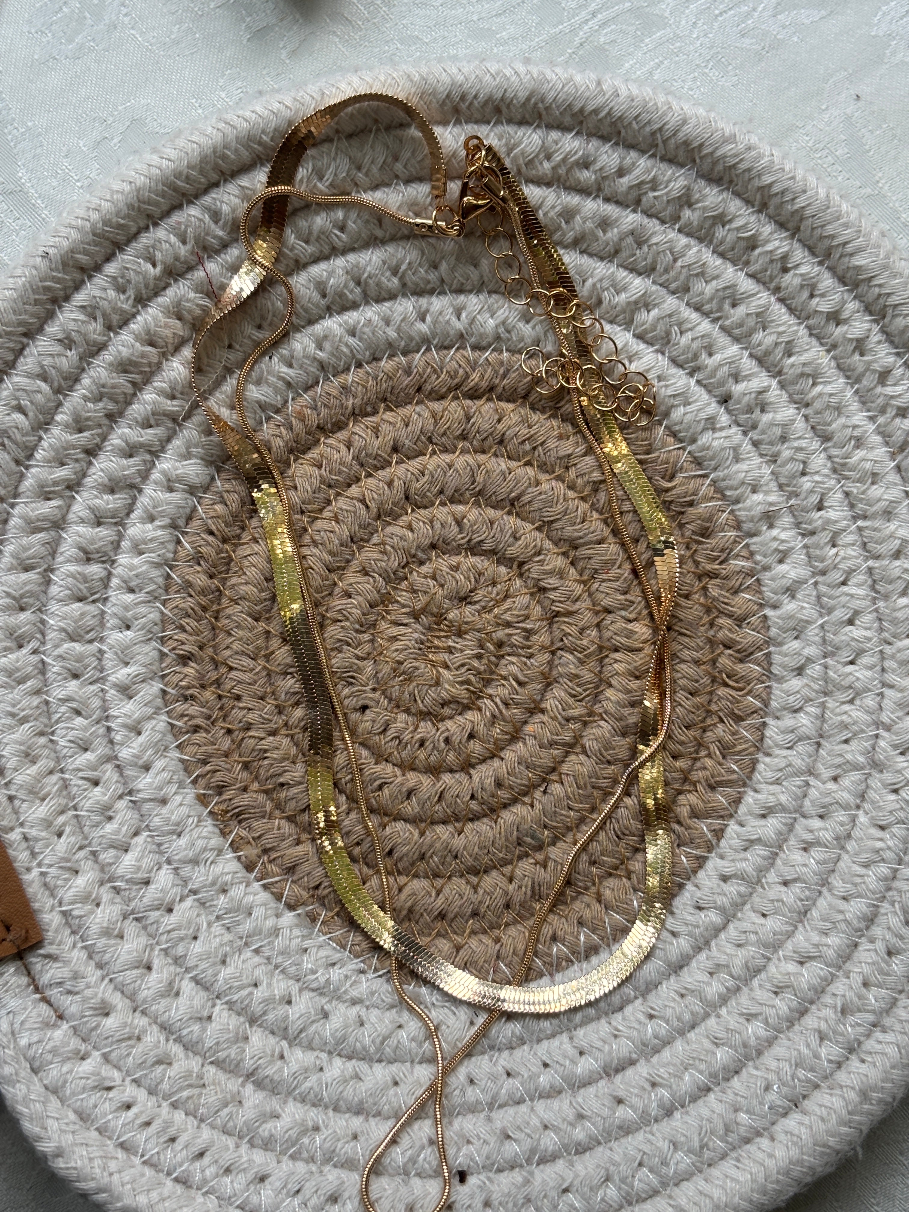 Gold Herringbone Choker