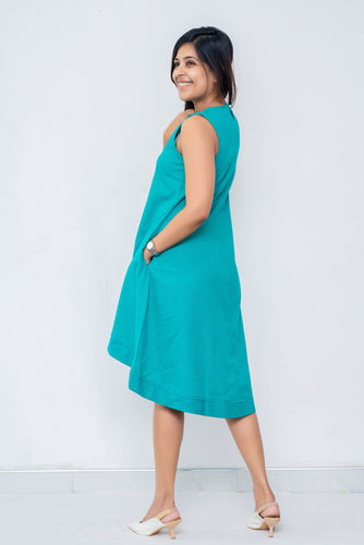 Cosy Aqua Shift Dress