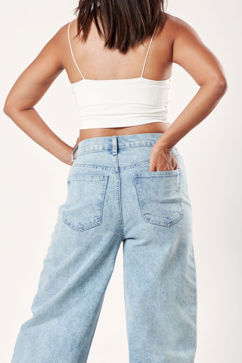 Cityscape High Rise Tapered Jeans- Light Acid Wash