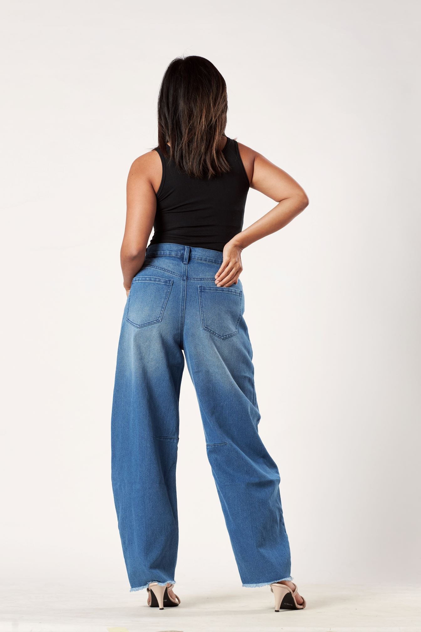 A Jean Come True: Mid Rise Horseshoe Jean Dark Wash