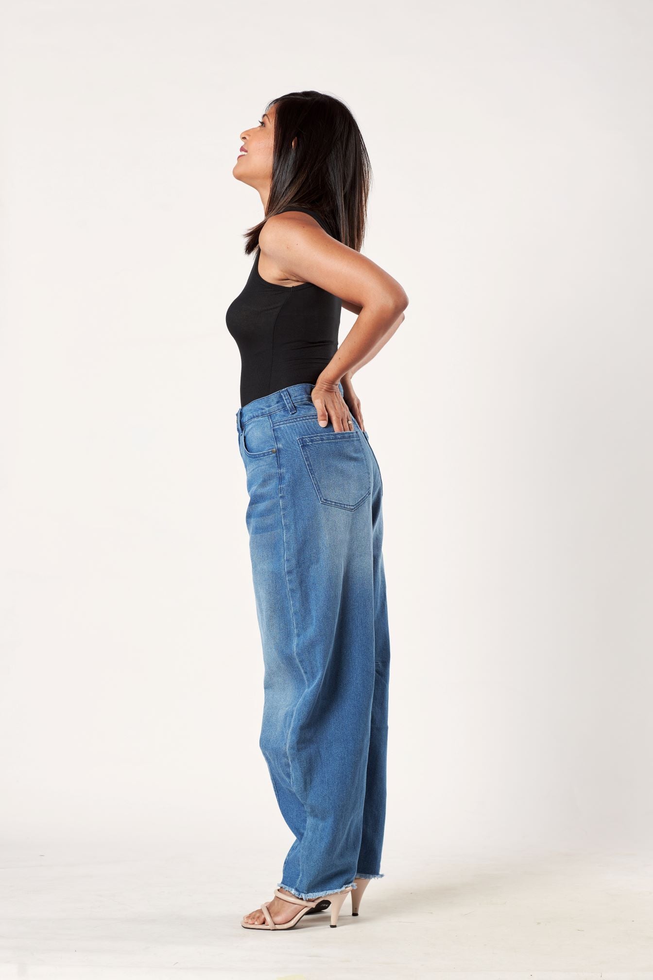 A Jean Come True: Mid Rise Horseshoe Jean Dark Wash