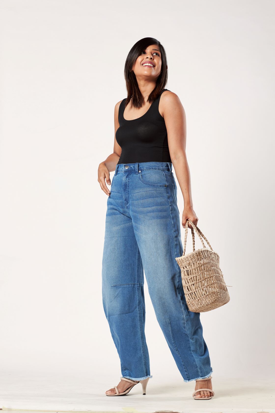 A Jean Come True: Mid Rise Horseshoe Jean Dark Wash