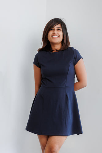 Adalyn Knitted Mini Dress - Blue