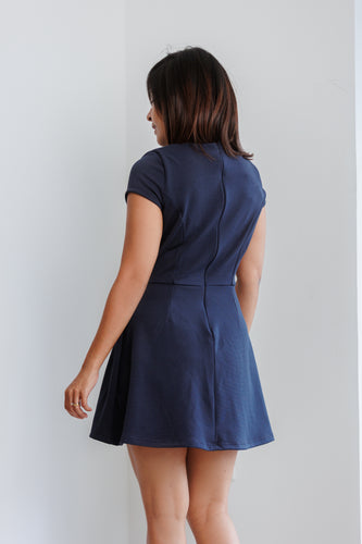 Adalyn Knitted Mini Dress - Blue