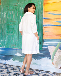 Maisie Shirt Dress - White