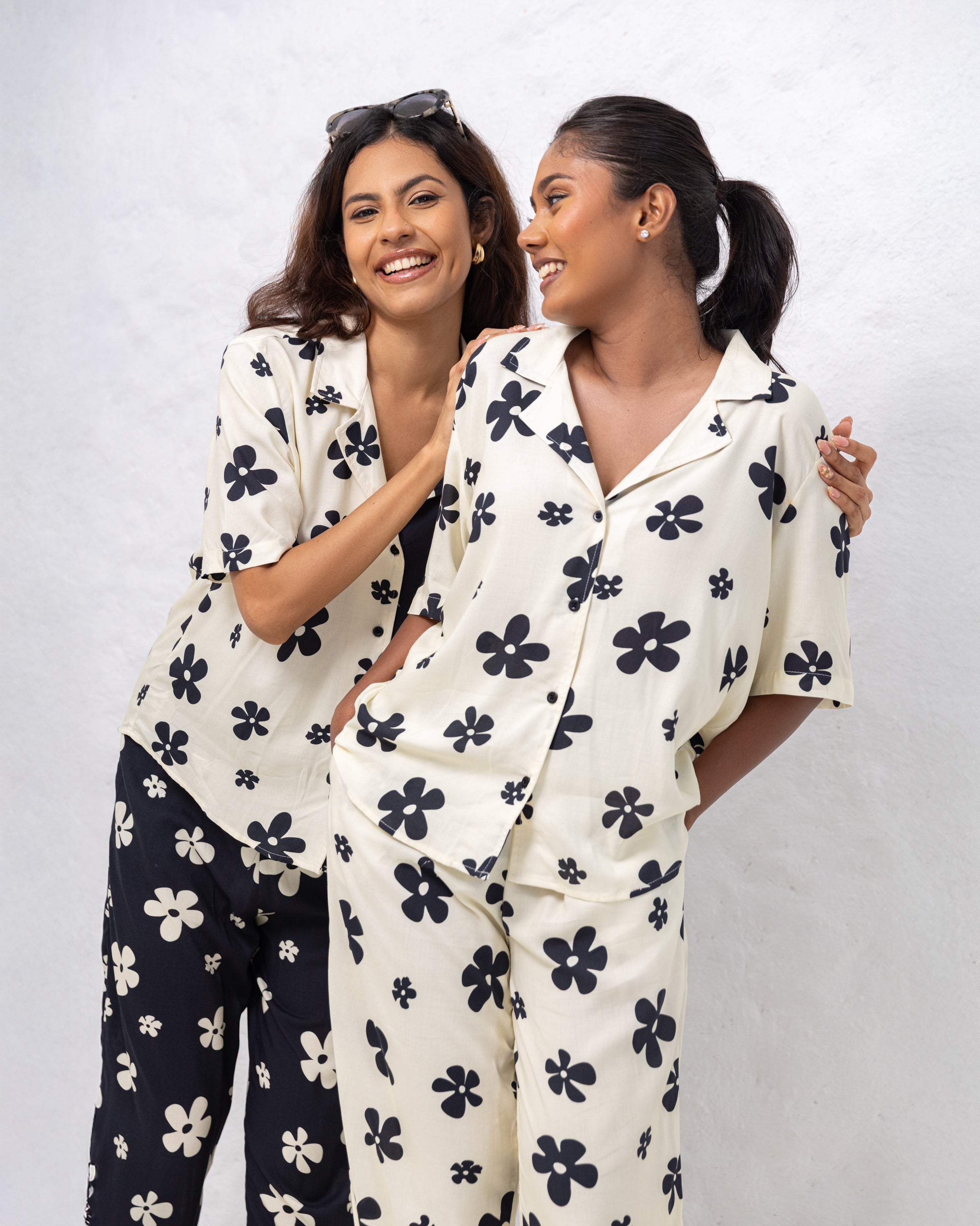 Stacy Floral Printed Shirt - White