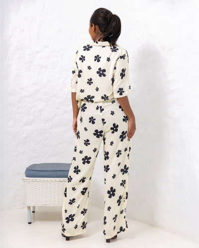 Stacy Floral Shirt - Black Printed