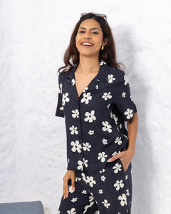 Stacy Floral Shirt - White Printed