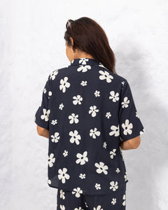Stacy Floral Shirt - White Printed