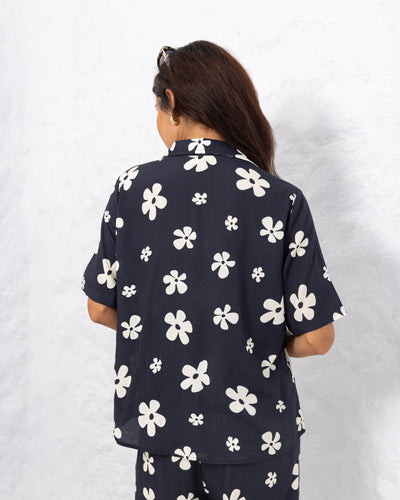 Stacy Floral Shirt - White Printed