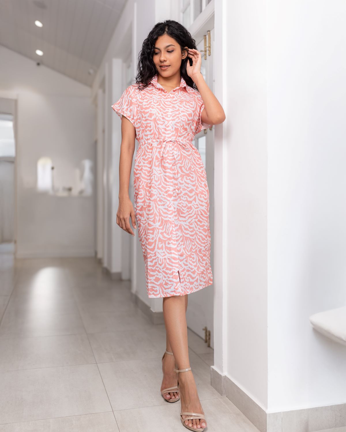Kelly Midi Dress- Pink