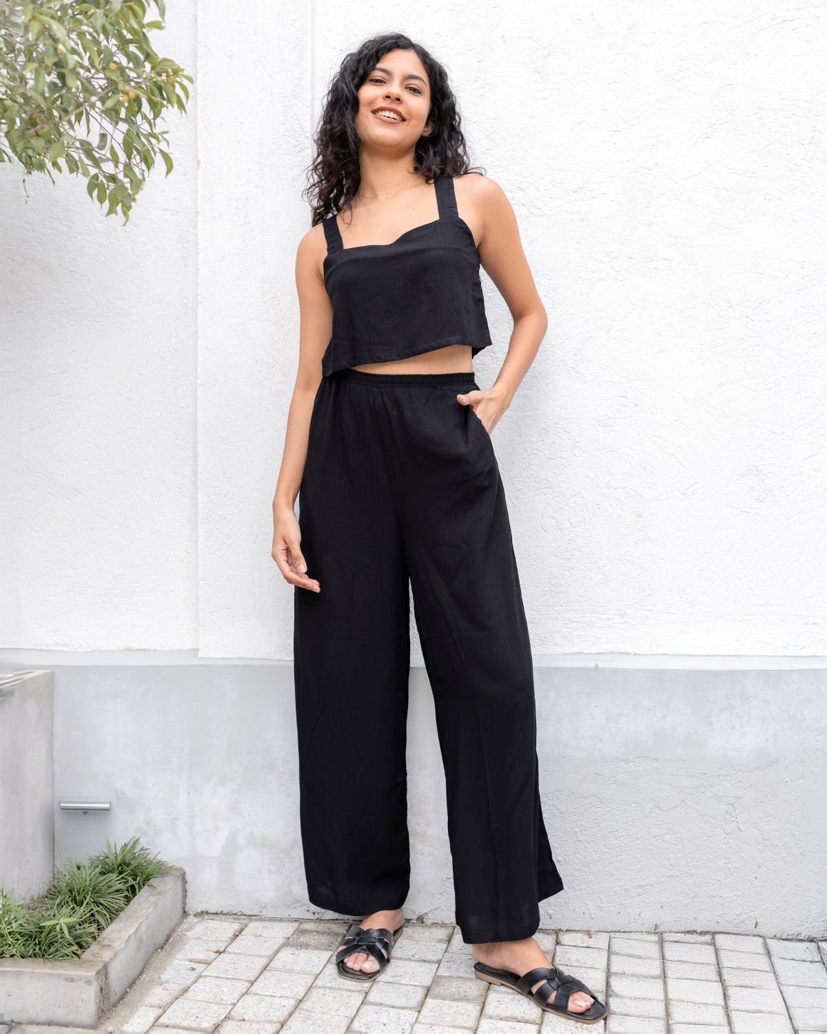 Fiona Pull On Pant- Black