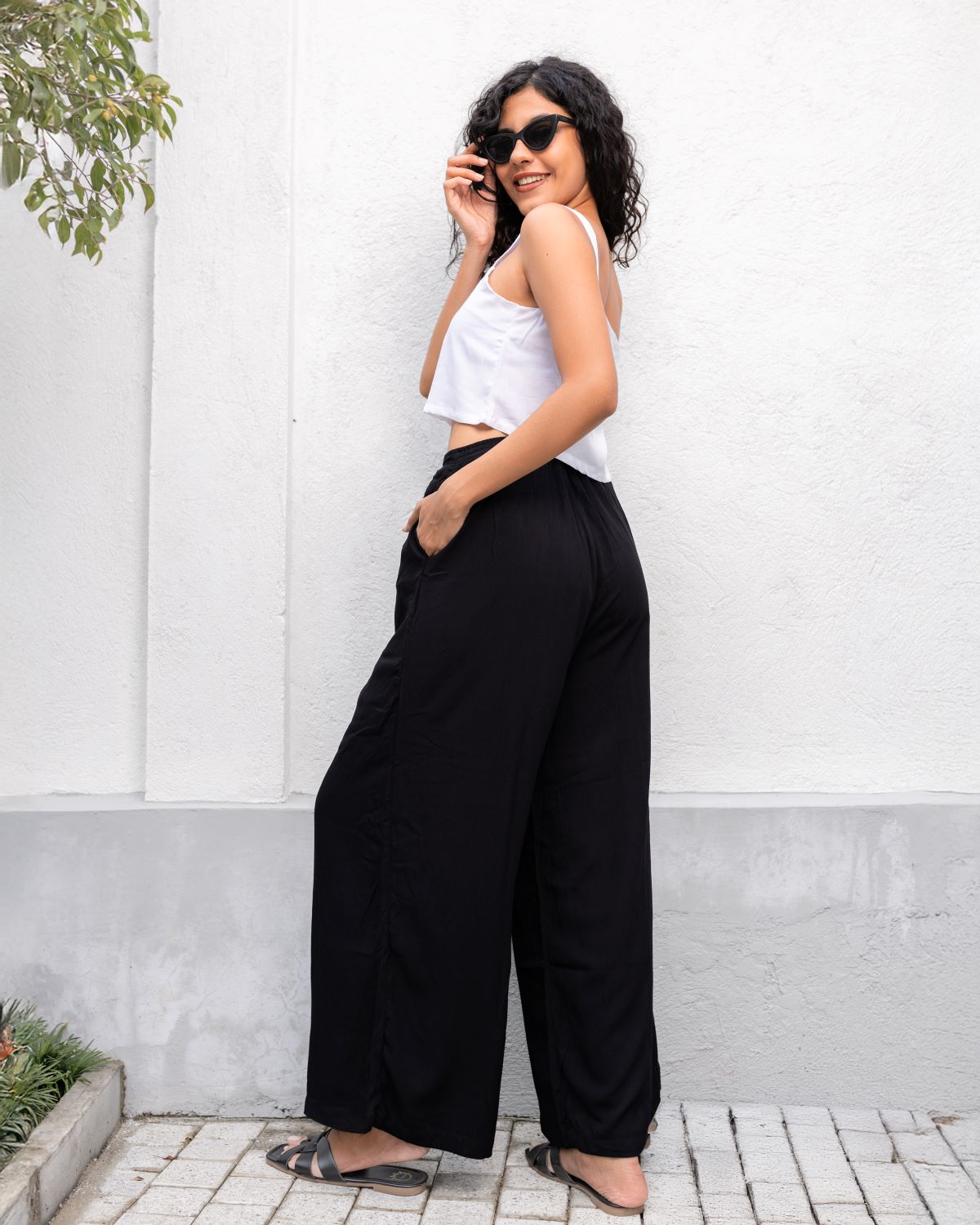 Fiona Pull On Pant- Black
