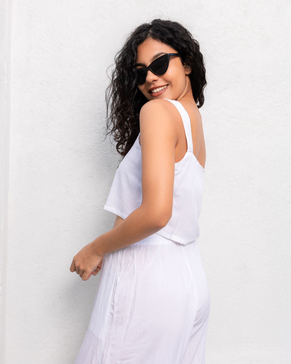 Fiona Pull On Pant- White