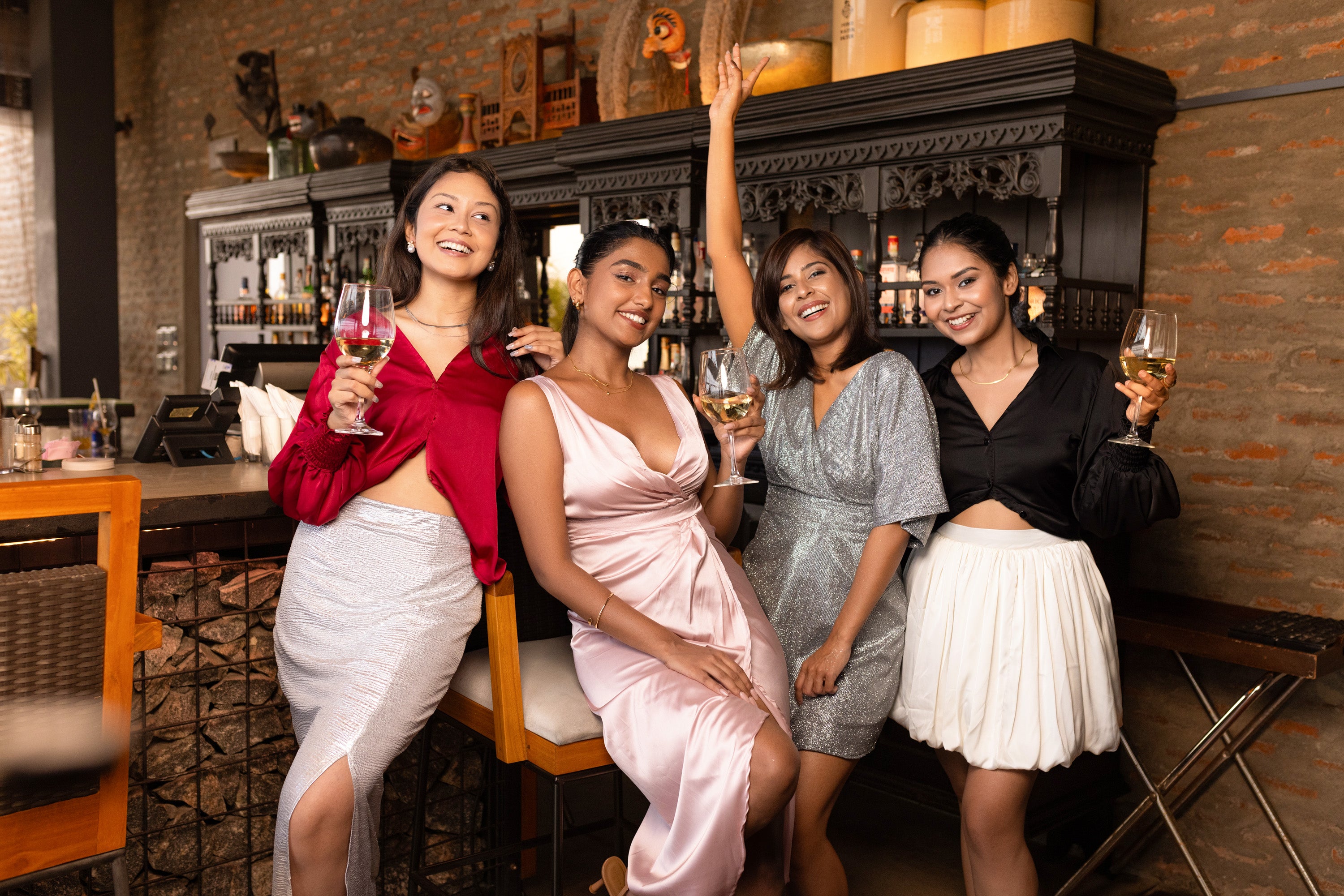 Twinkle Balloon Mini Skirt - White