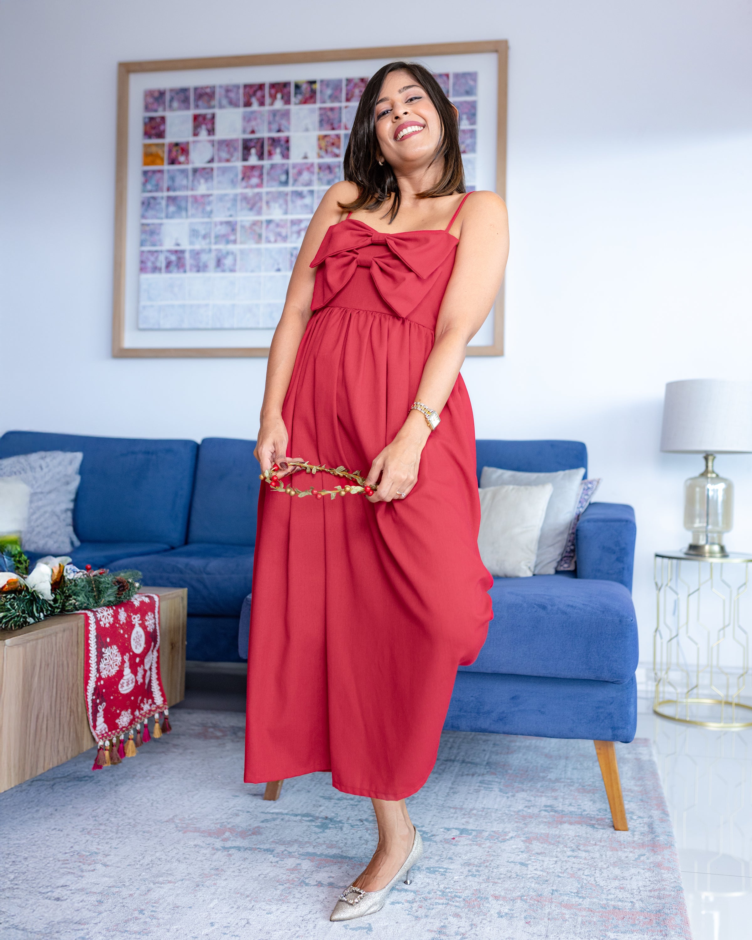 Daphny Midi Dress - Red