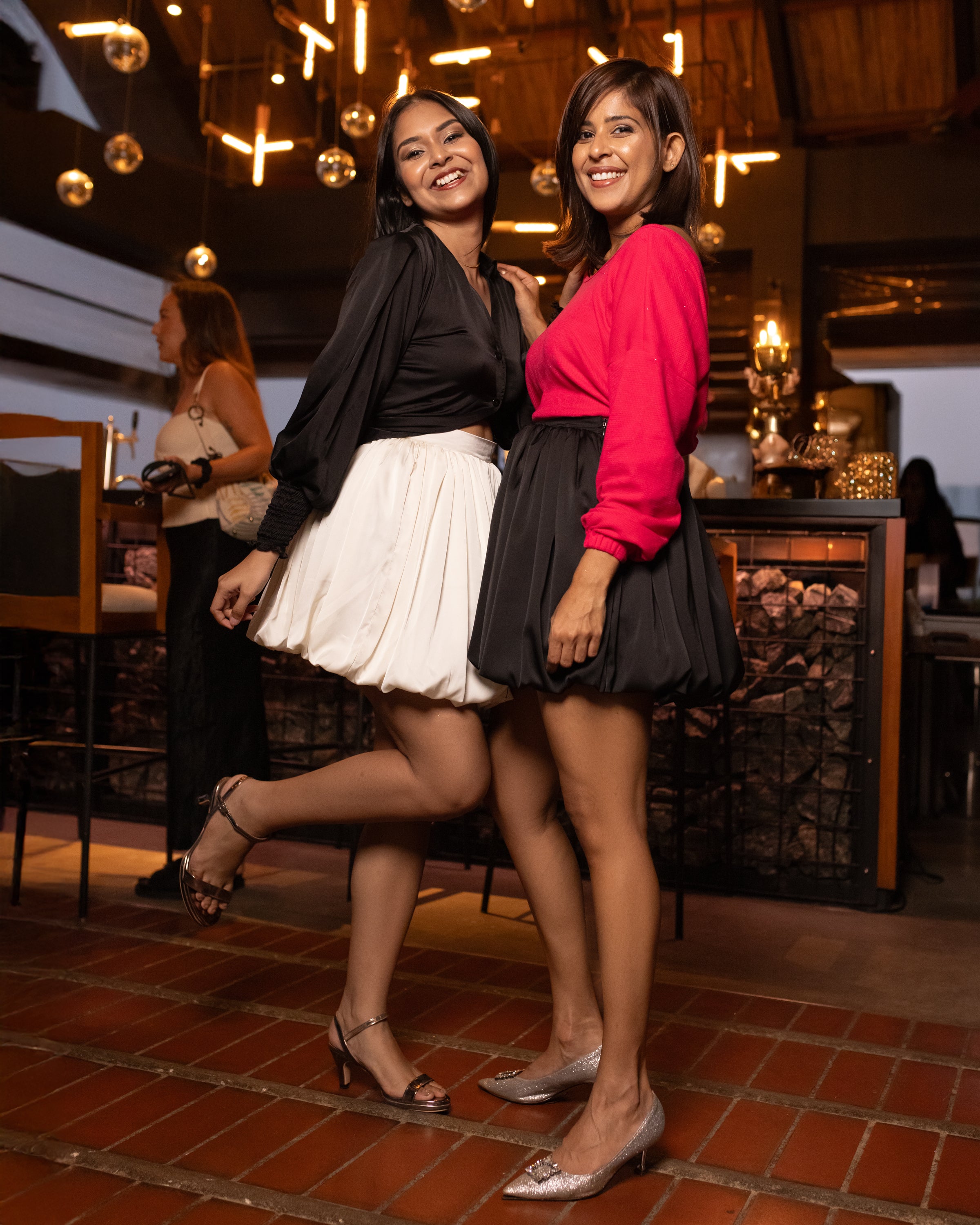 Twinkle Balloon Mini Skirt - White