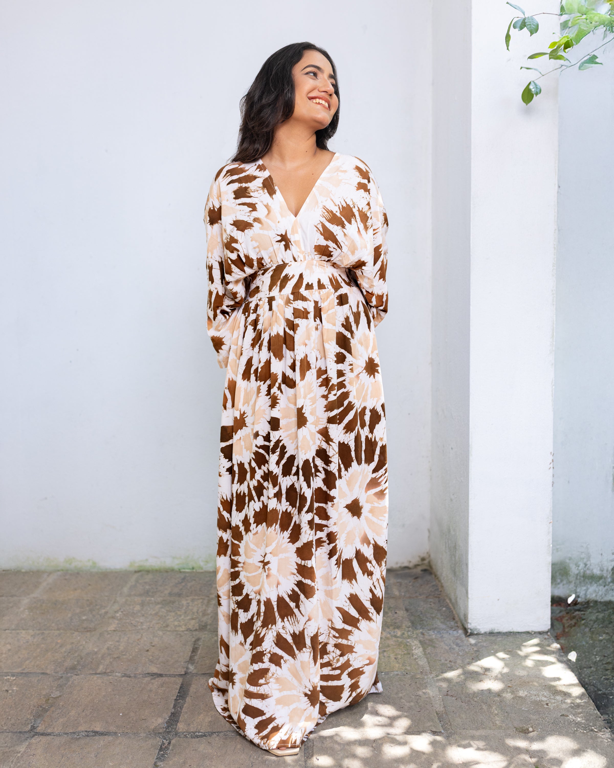 Rain Batik Kaftan-Brown