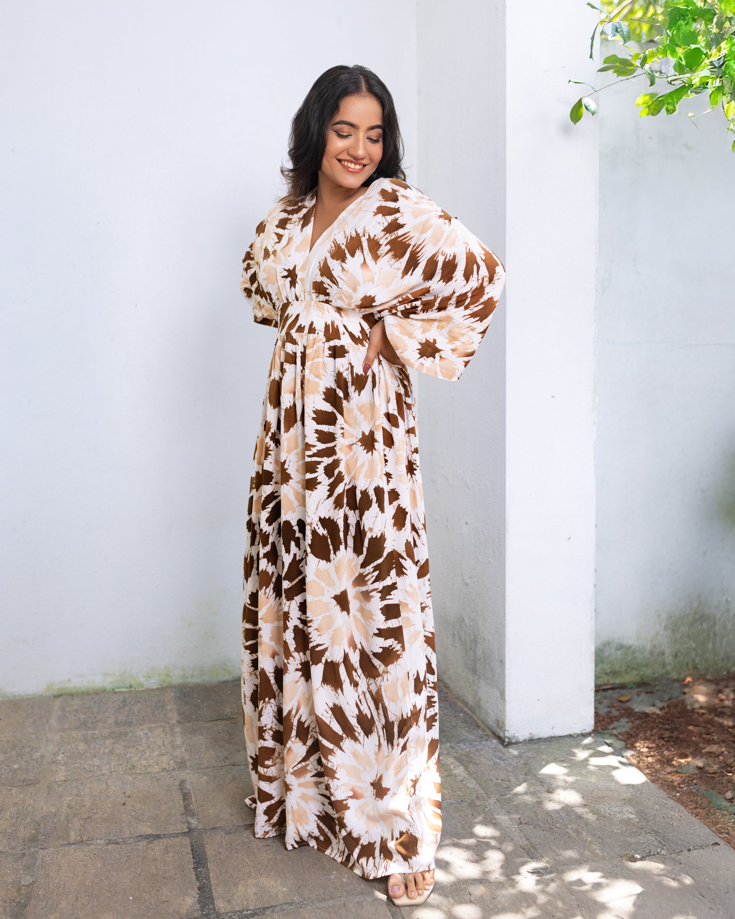 Rain Batik Kaftan-Brown