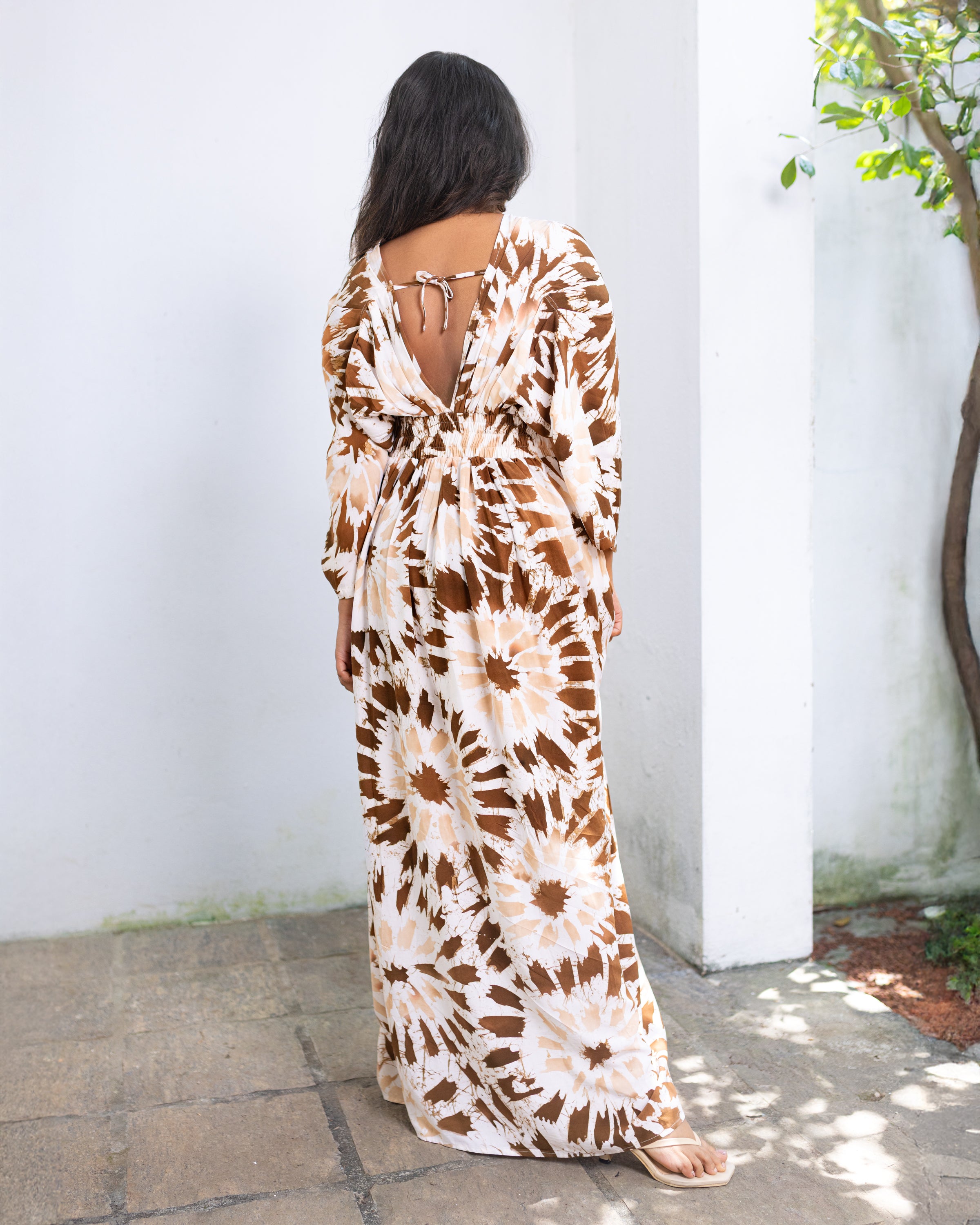 Rain Batik Kaftan-Brown