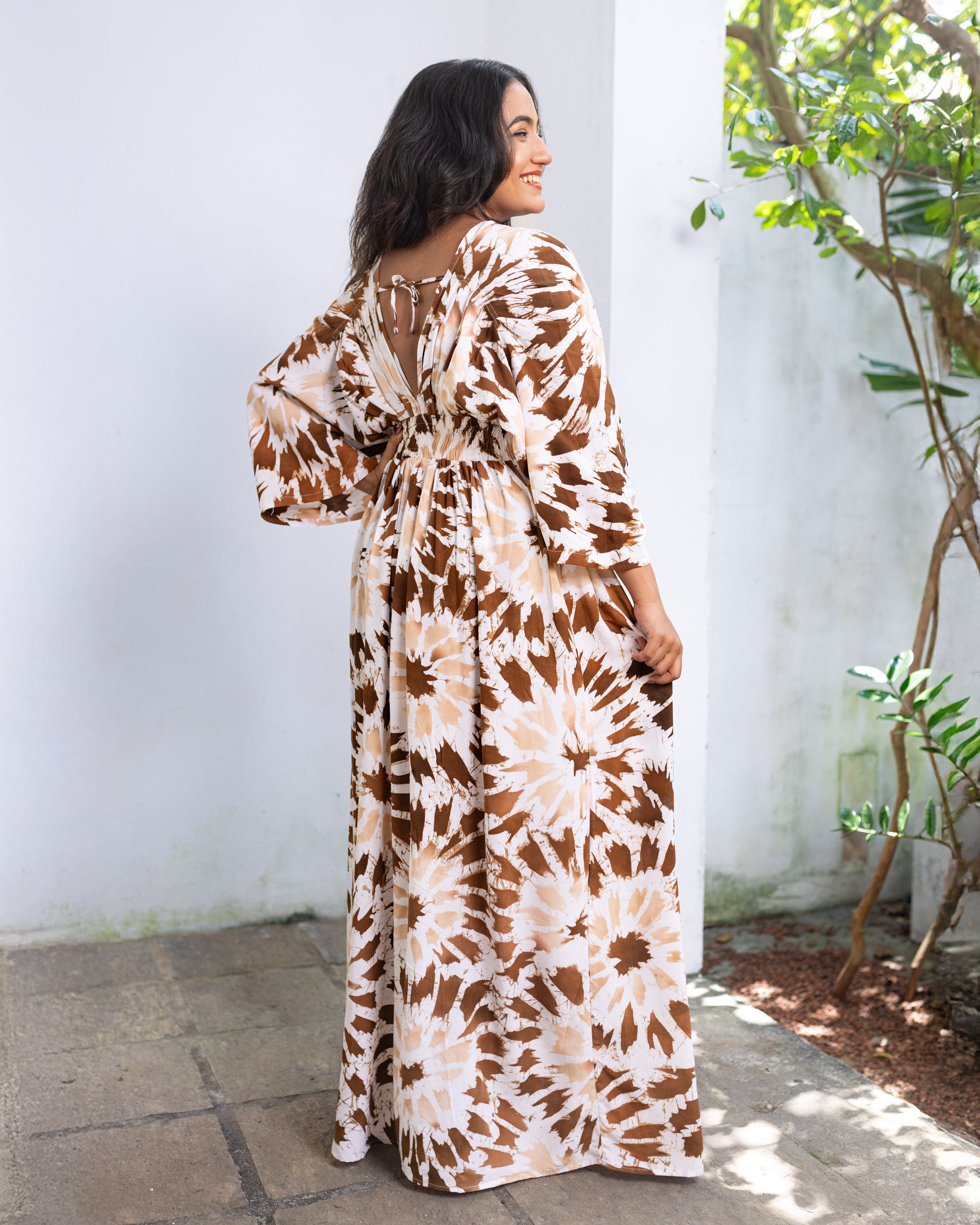 Rain Batik Kaftan-Brown