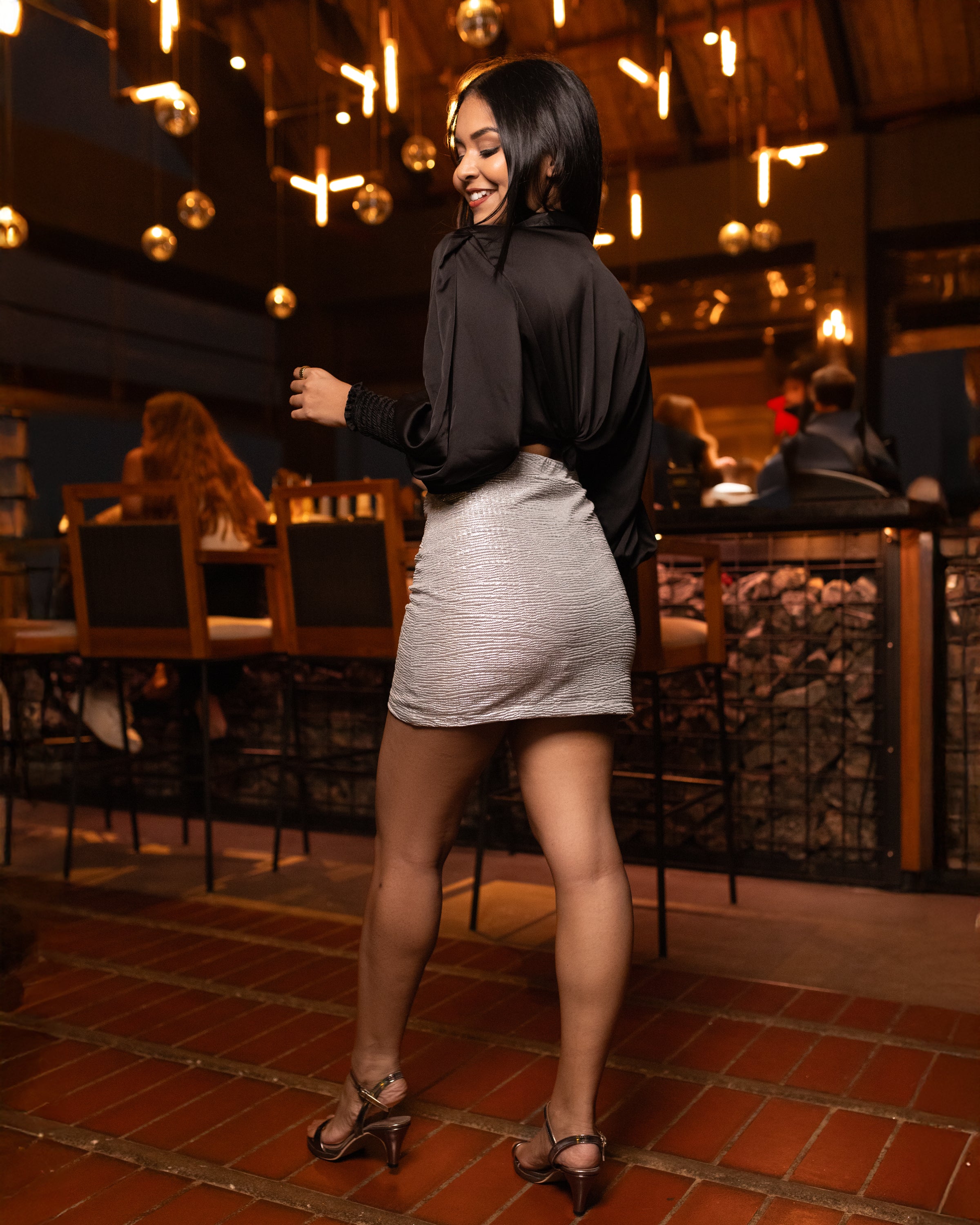 Lola Mini Skirt - Silver