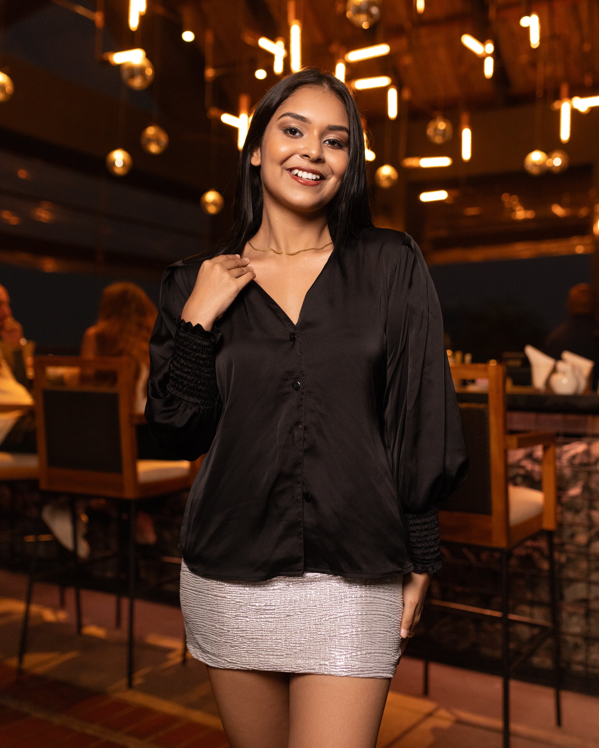 Lola Mini Skirt - Silver