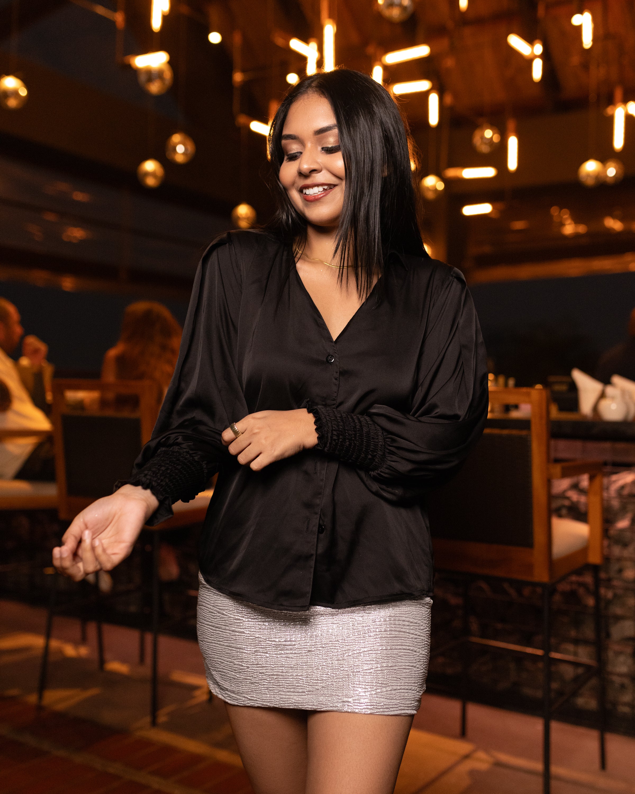 Lola Mini Skirt - Silver