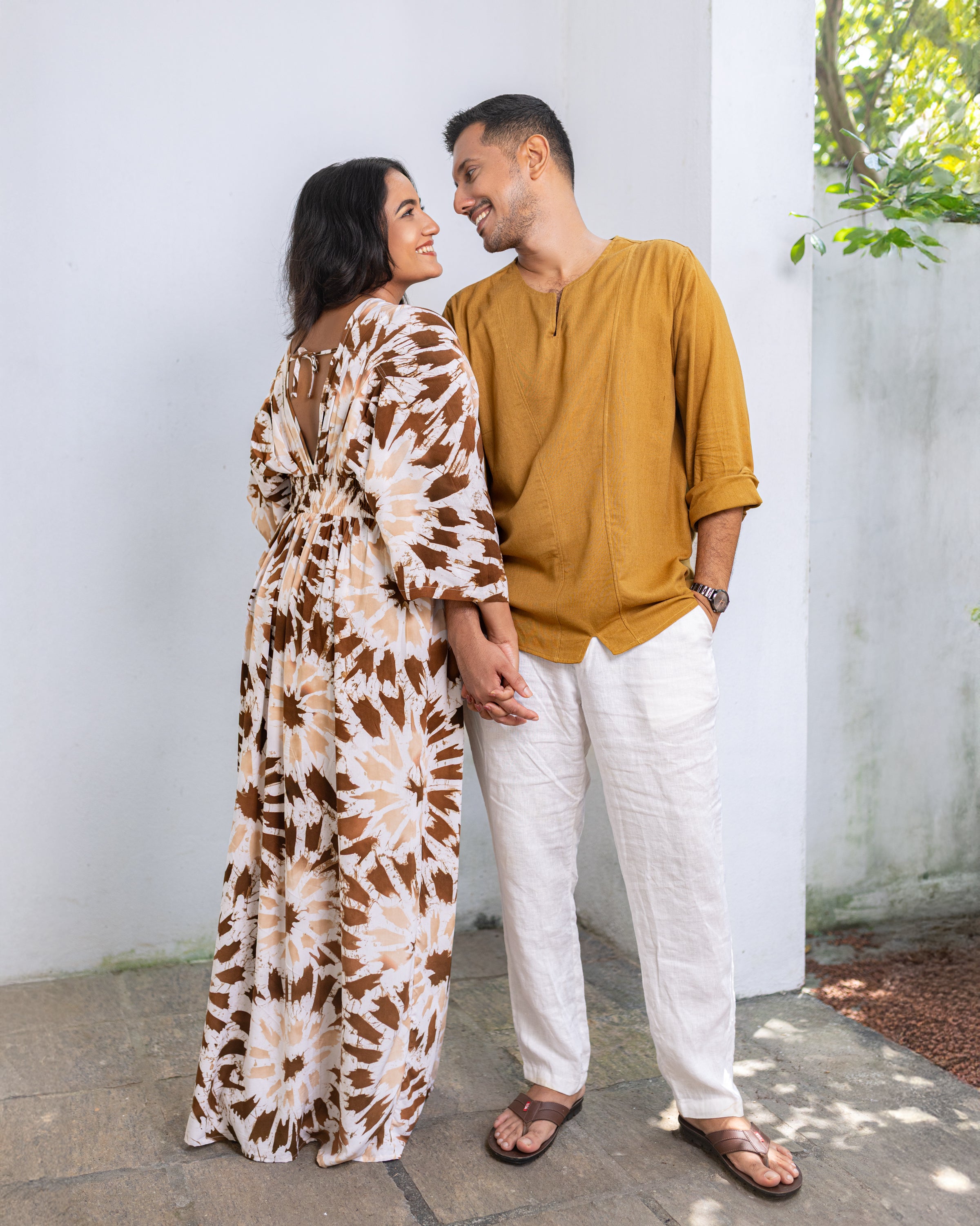 Lucas linen shirt - Brown