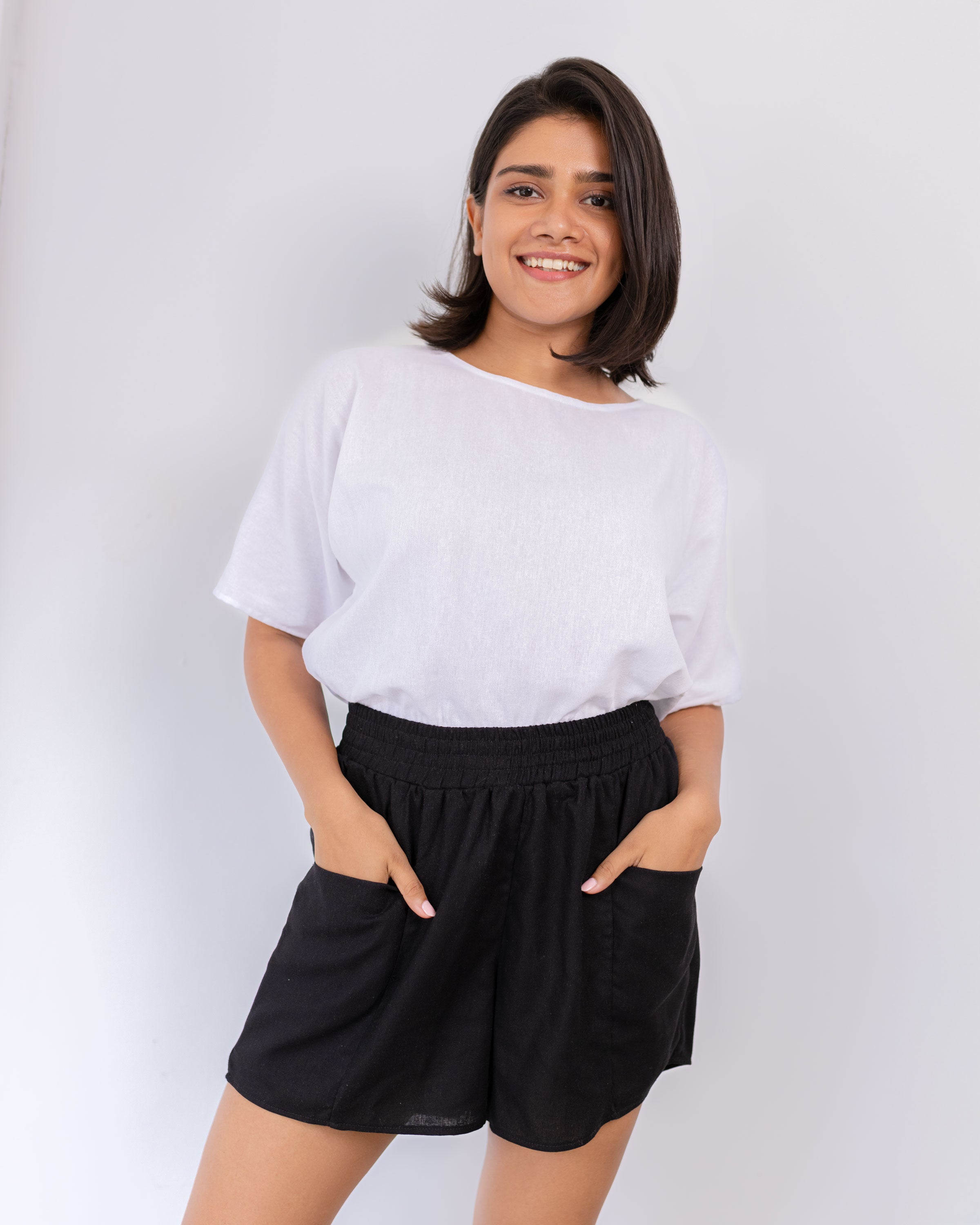 Milan Linen Short - Black