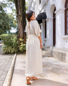 Rosalini Kaftan Maxi Dress - Ivory