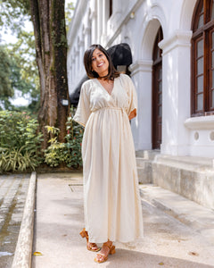 Rosalini Kaftan Maxi Dress - Ivory