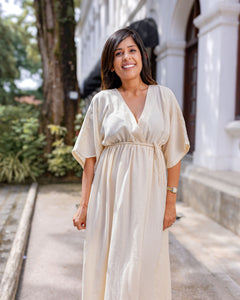 Rosalini Kaftan Maxi Dress - Ivory