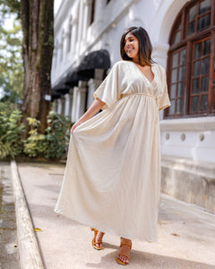 Rosalini Kaftan Maxi Dress - Ivory