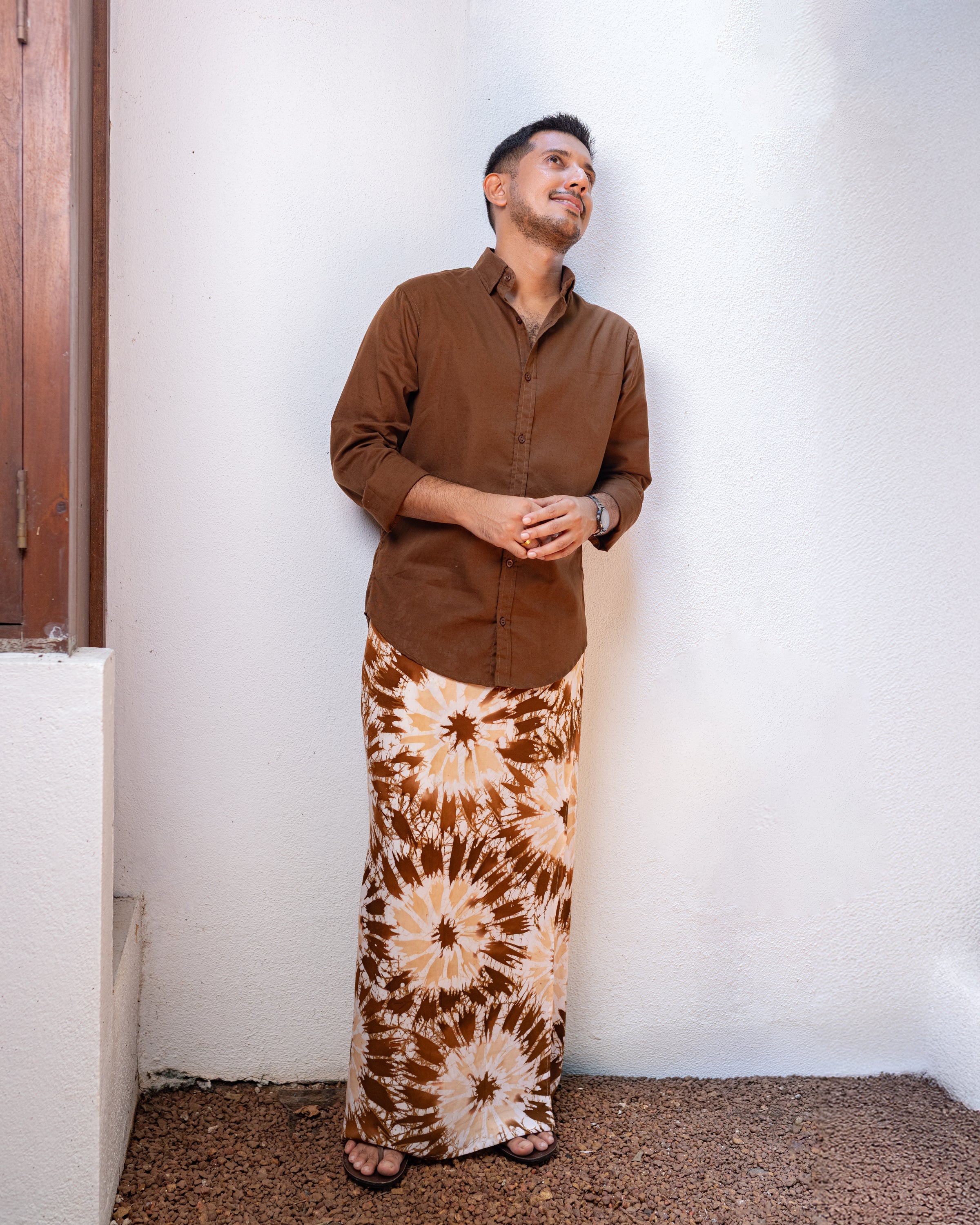 Adam Cotton Shirt for Men- Brown