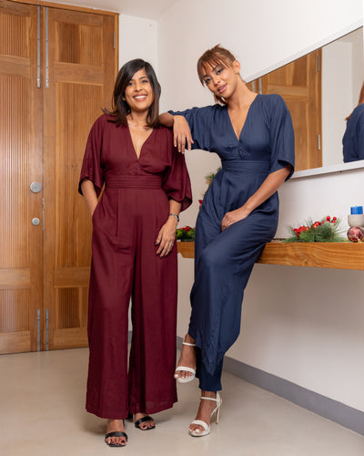 Luna Jumpsuit - Peacock Blue