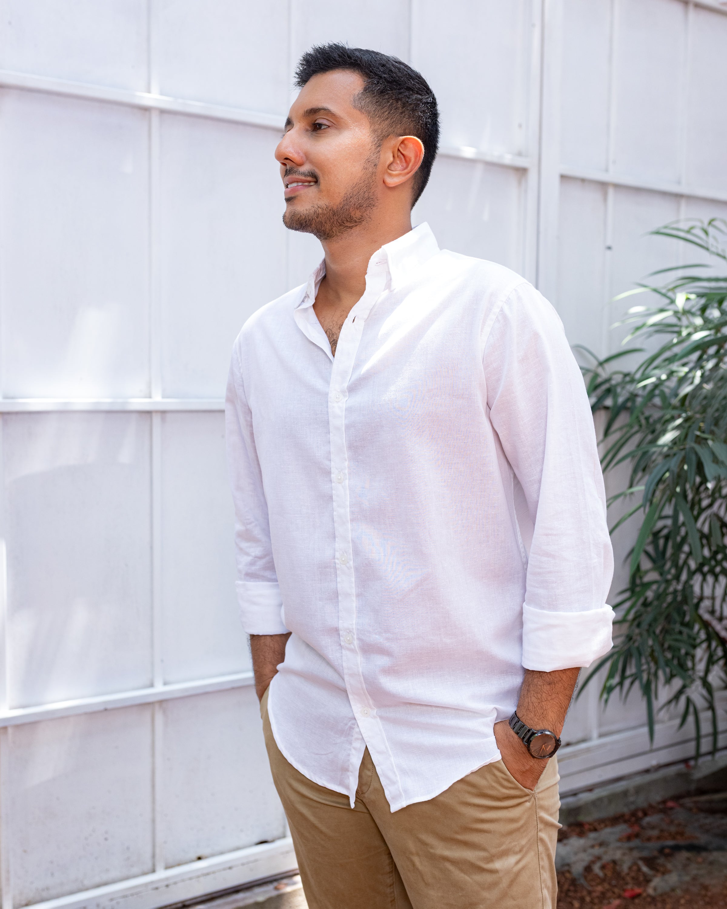 Adam Cotton Shirt Unisex- White