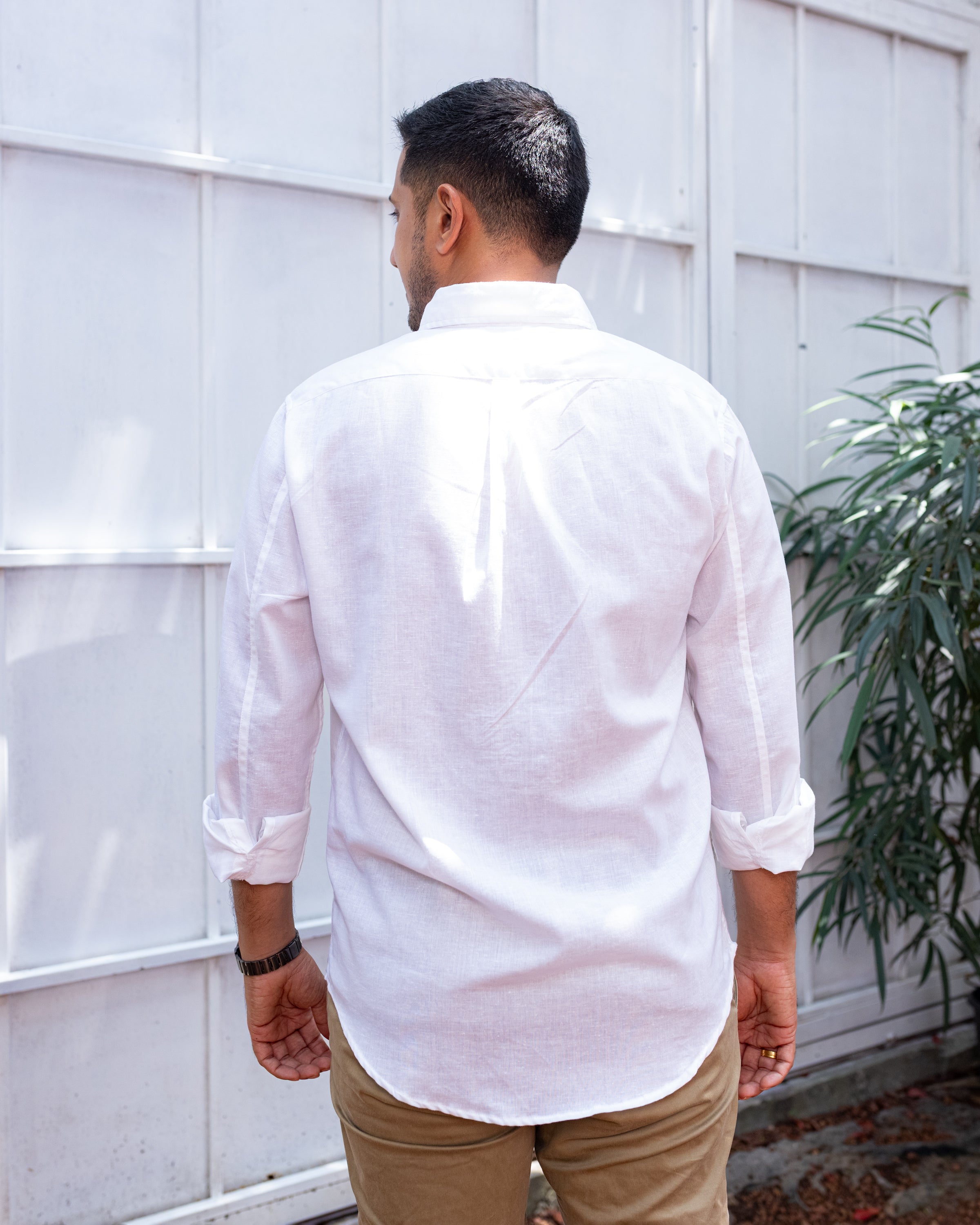 Adam Cotton Shirt for Men- White