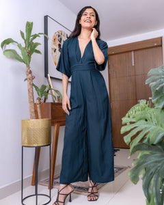 Luna Jumpsuit - Peacock Blue