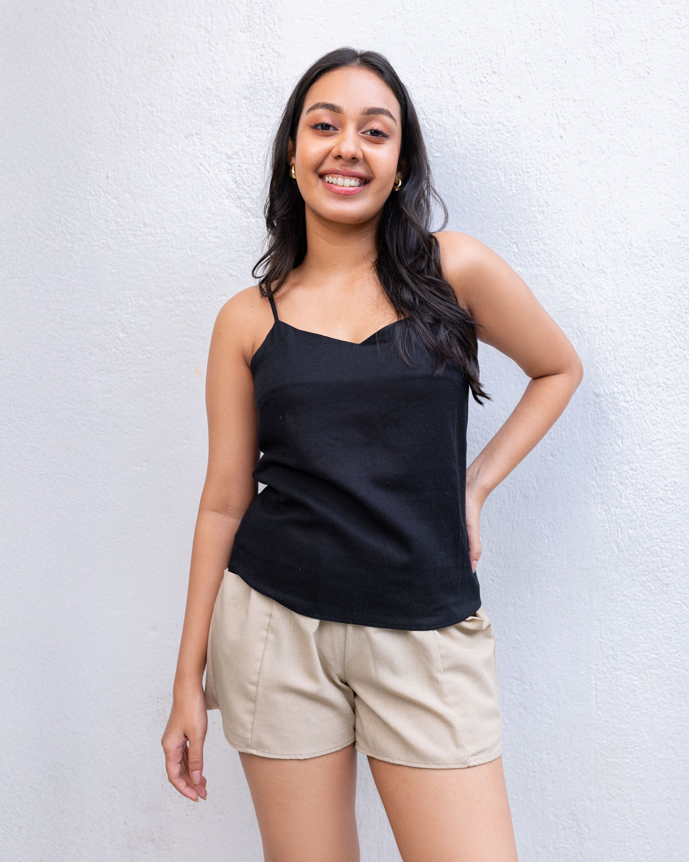 Kiana Strappy Top - Black