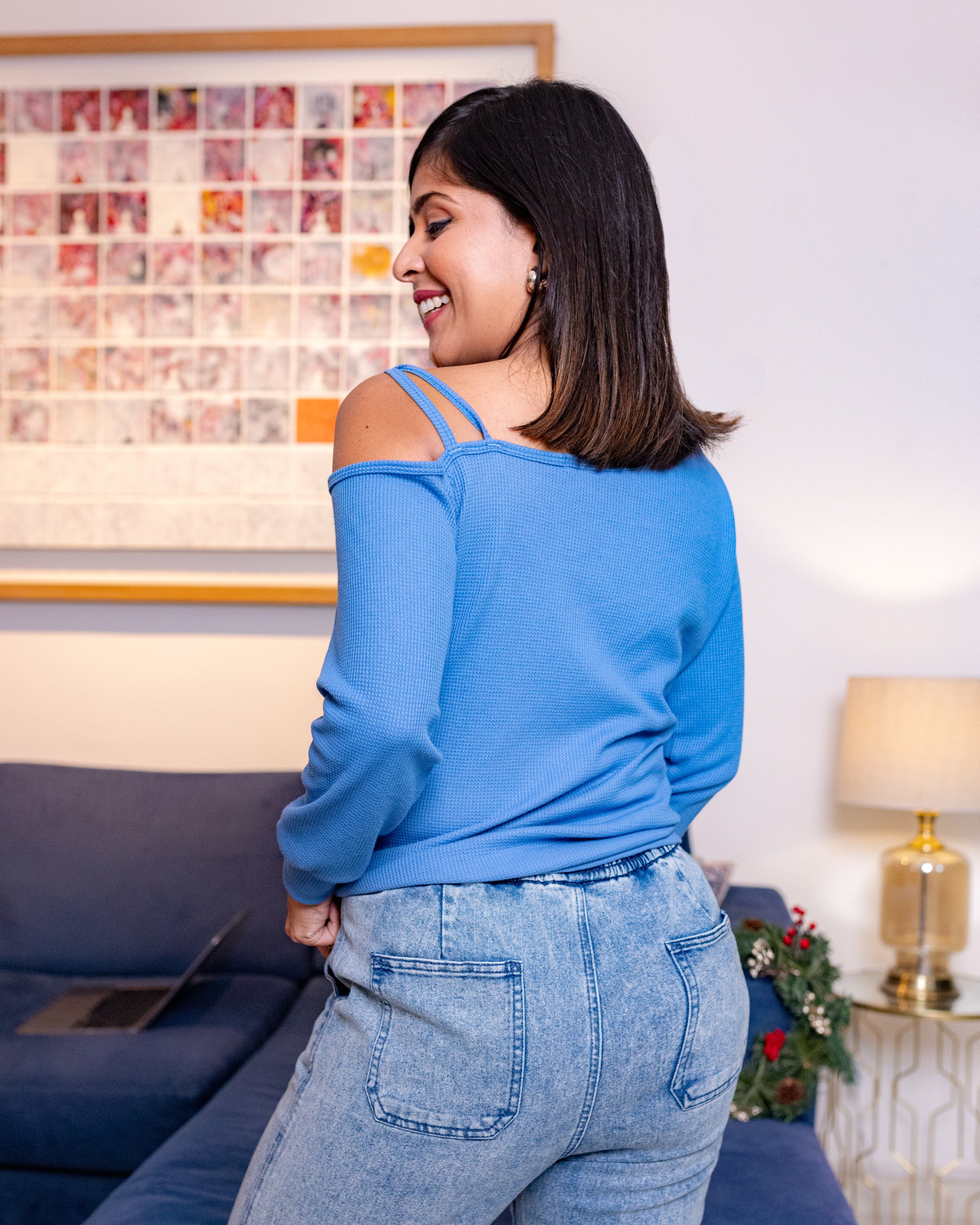 Ember Knitted Top - Blue