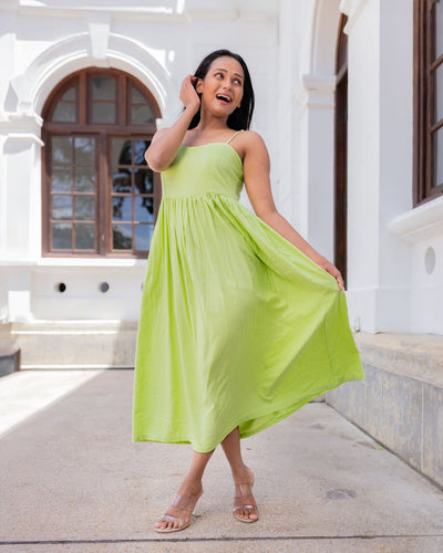 Blake Midi Dress - Lime