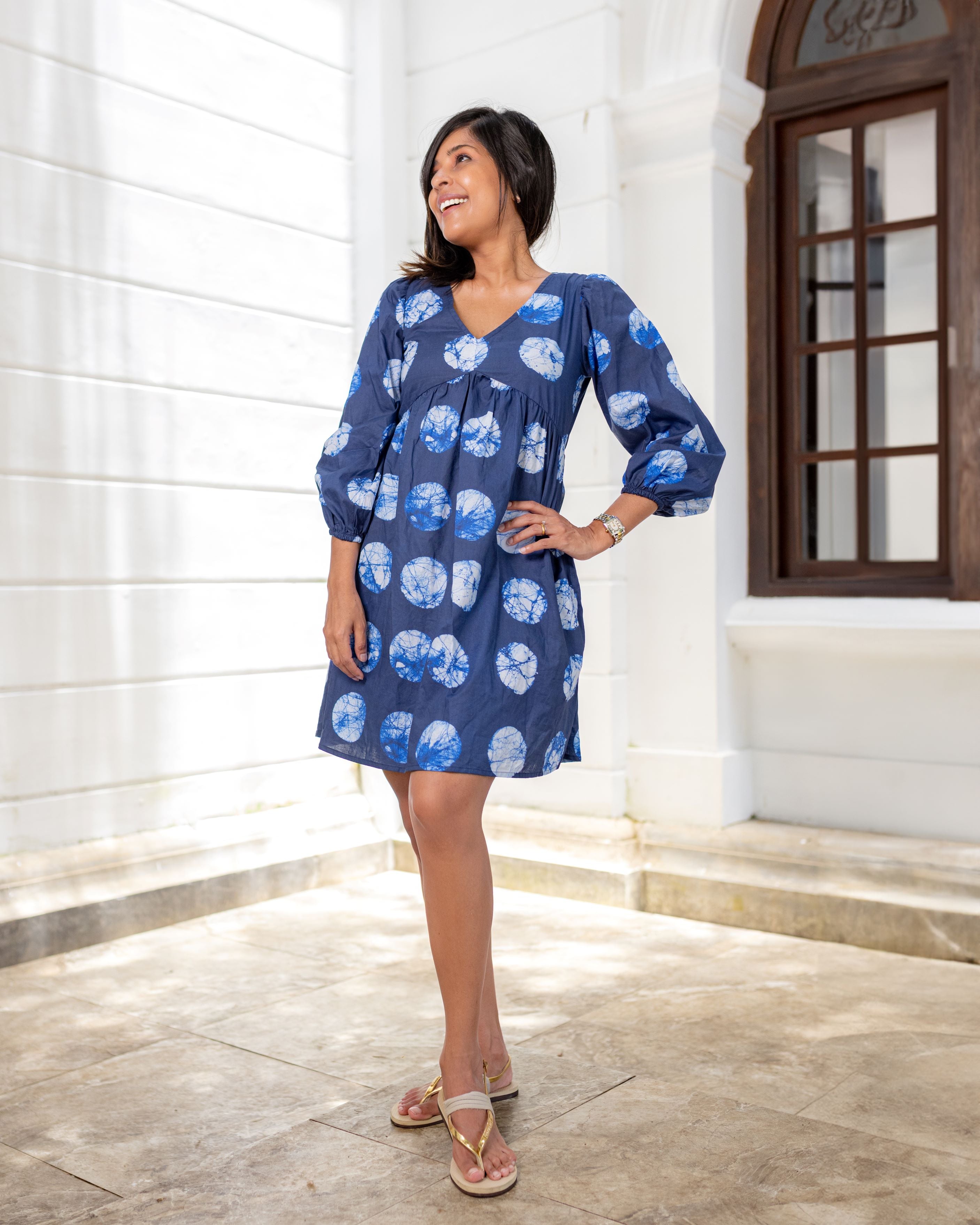Hallie Dress -Circle Print