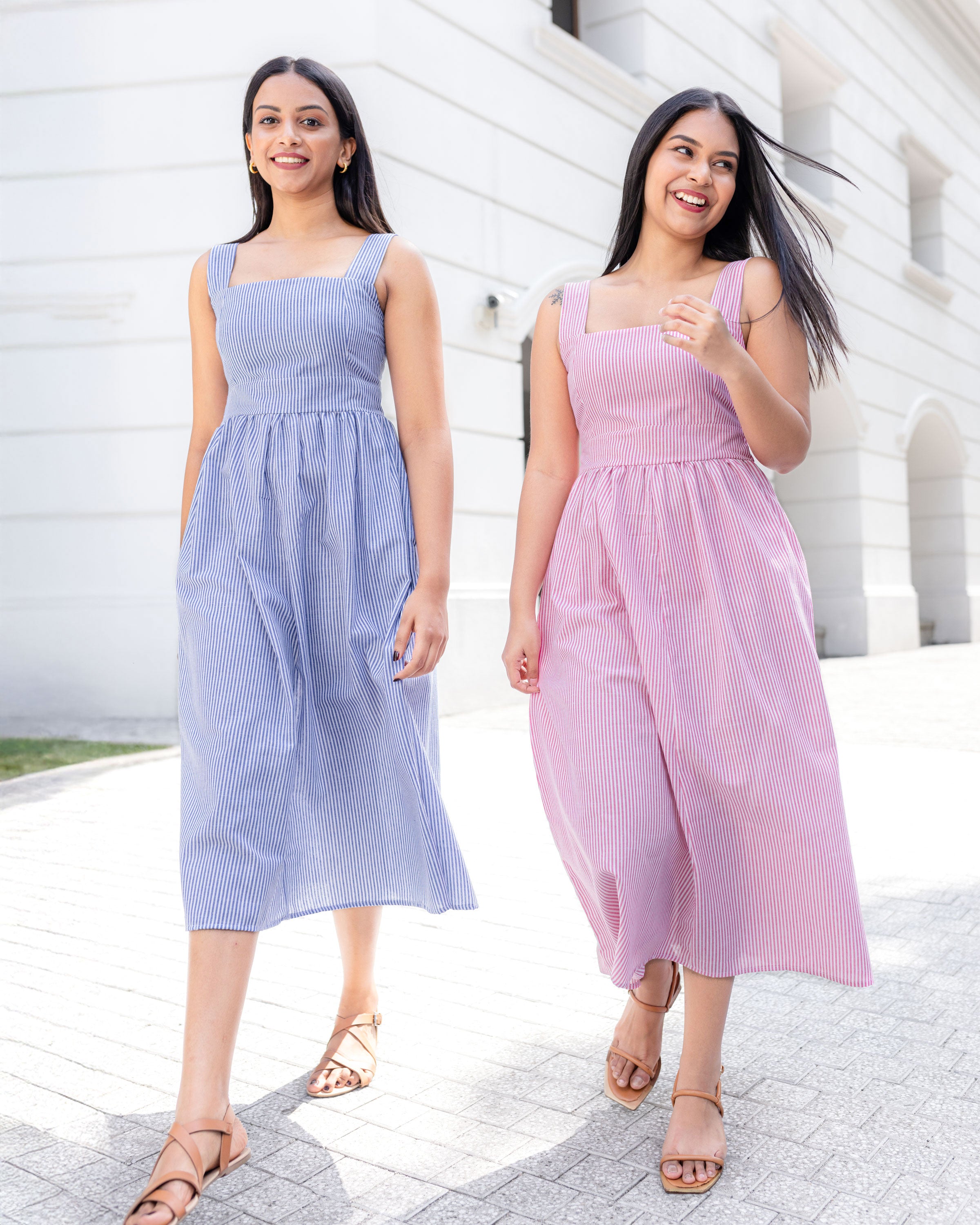 Lady in Stripe - Dark Blue