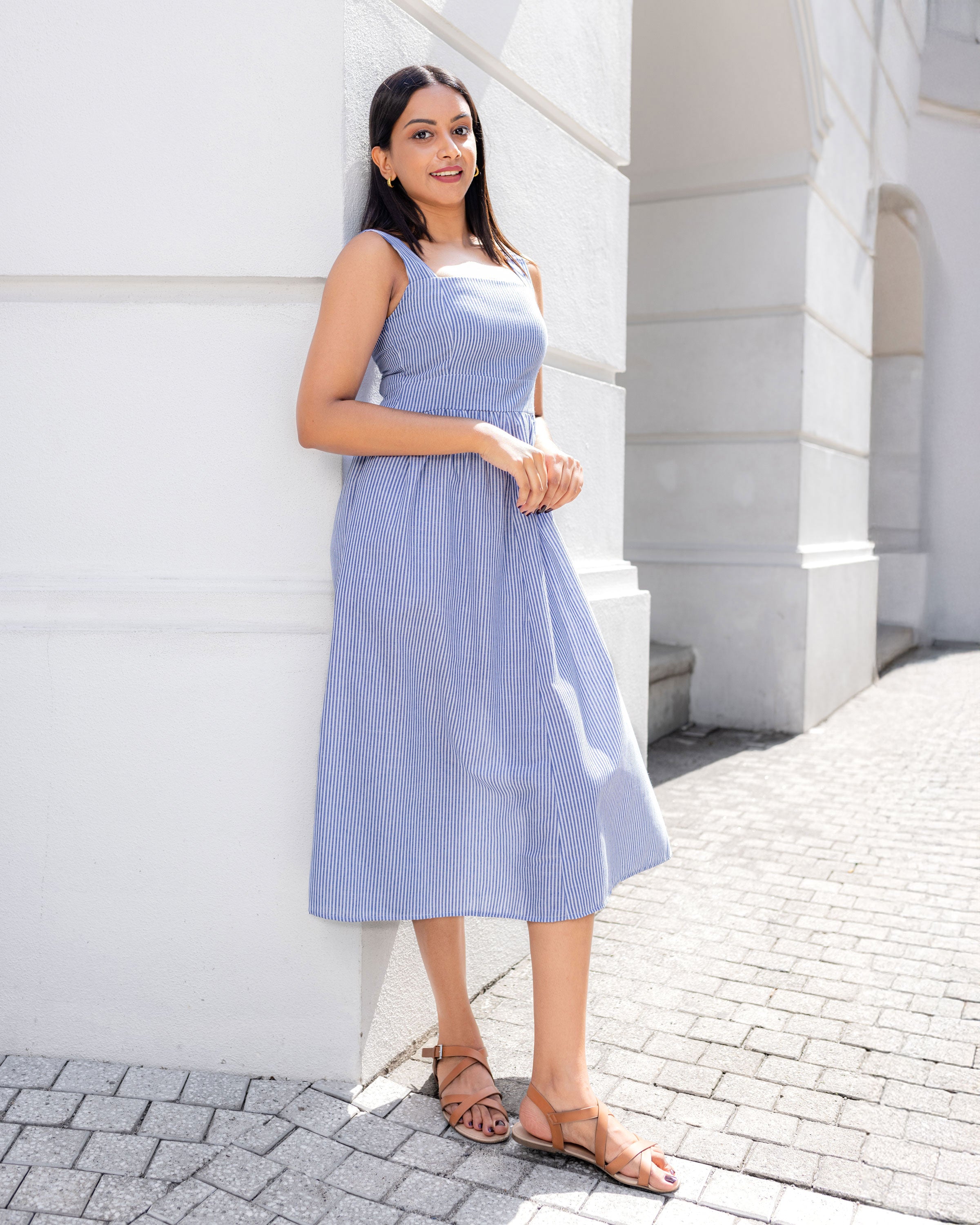 Lady in Stripe - Dark Blue